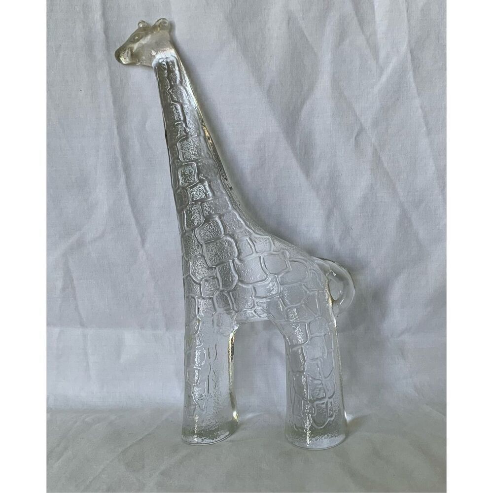 KOSTA BODA Glass Zoo Series 7” GIRAFFE FIGURINE 70’s MCM VTG paperweight